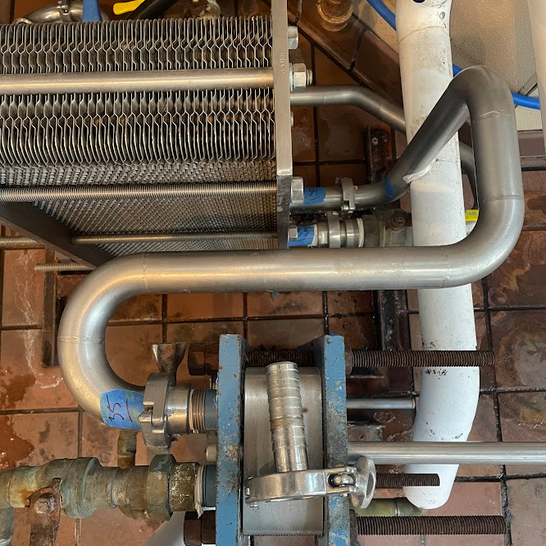 12bbl brewhouse with dual heat exchangers
