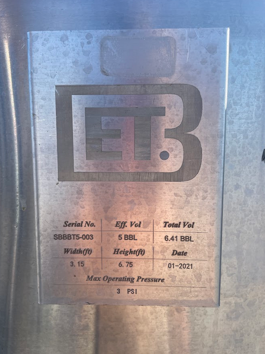 5bbl BET Brite Tank
