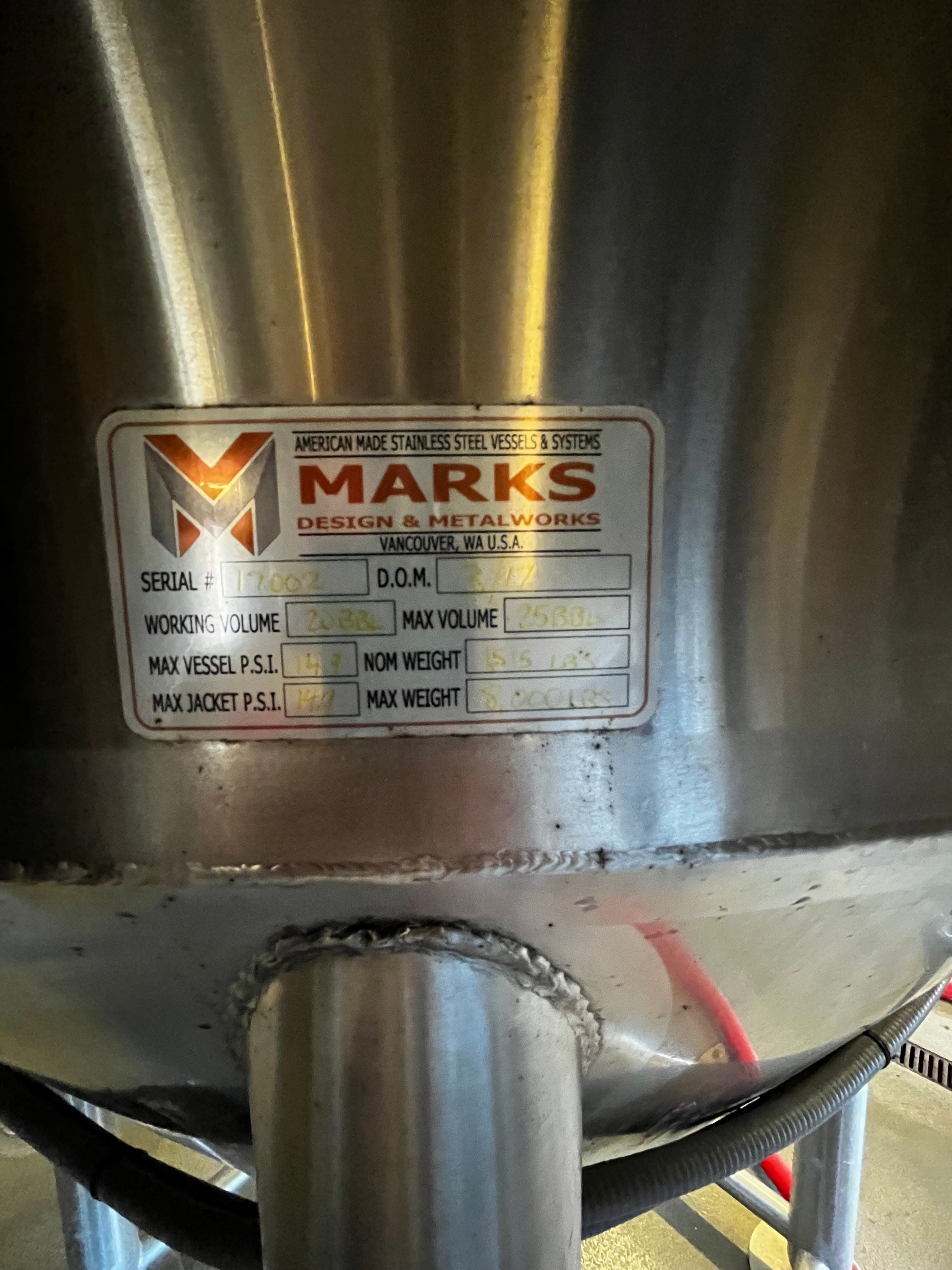 20bbl Marks Fermenters