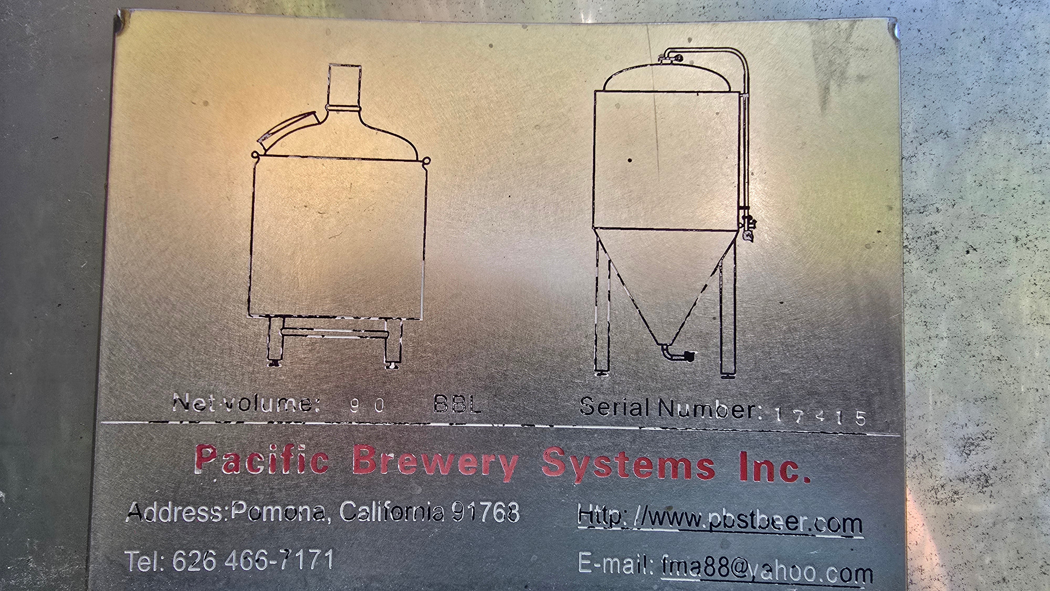 90bbl Fermenters