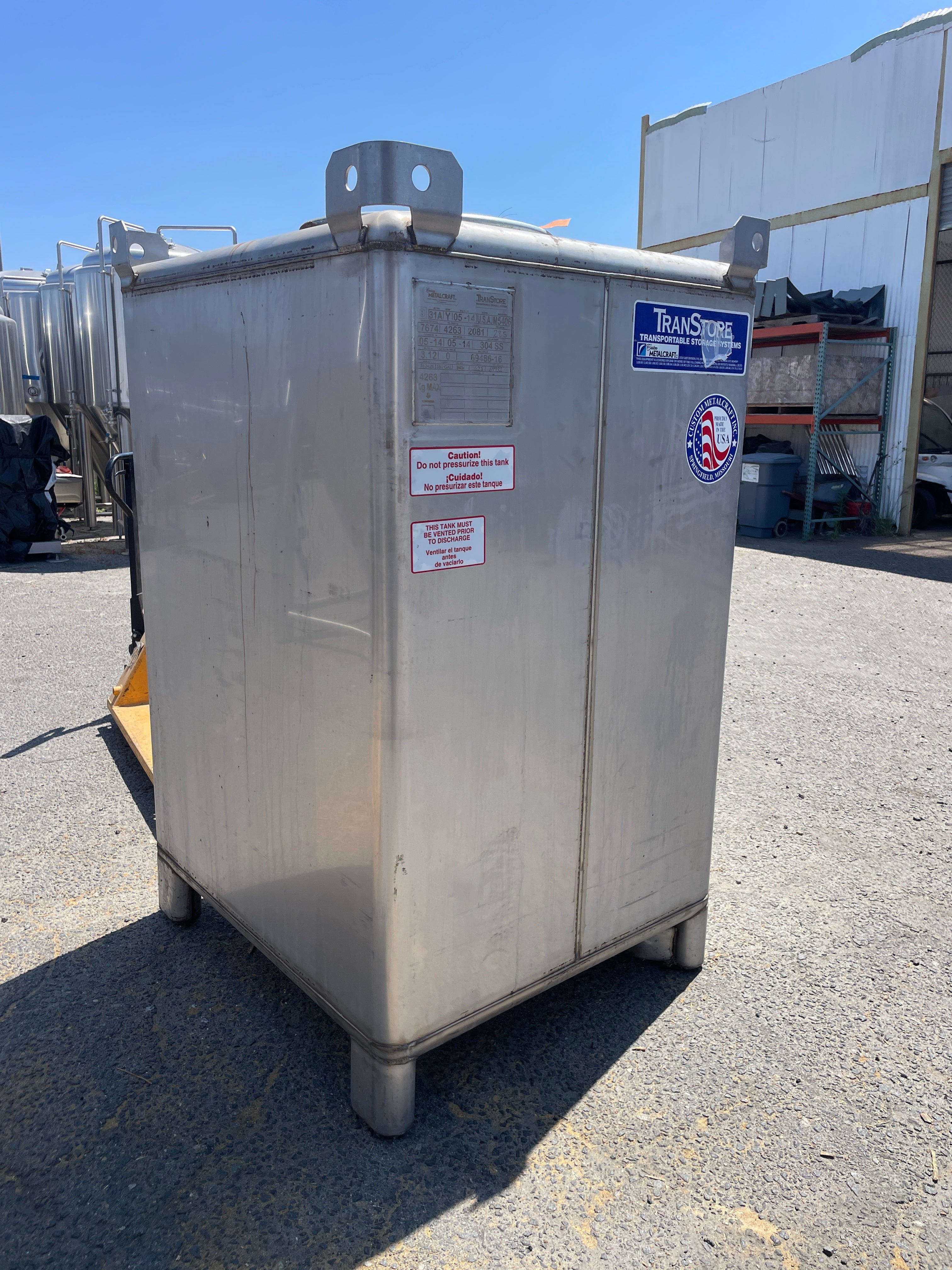 550gll Stainless Tote