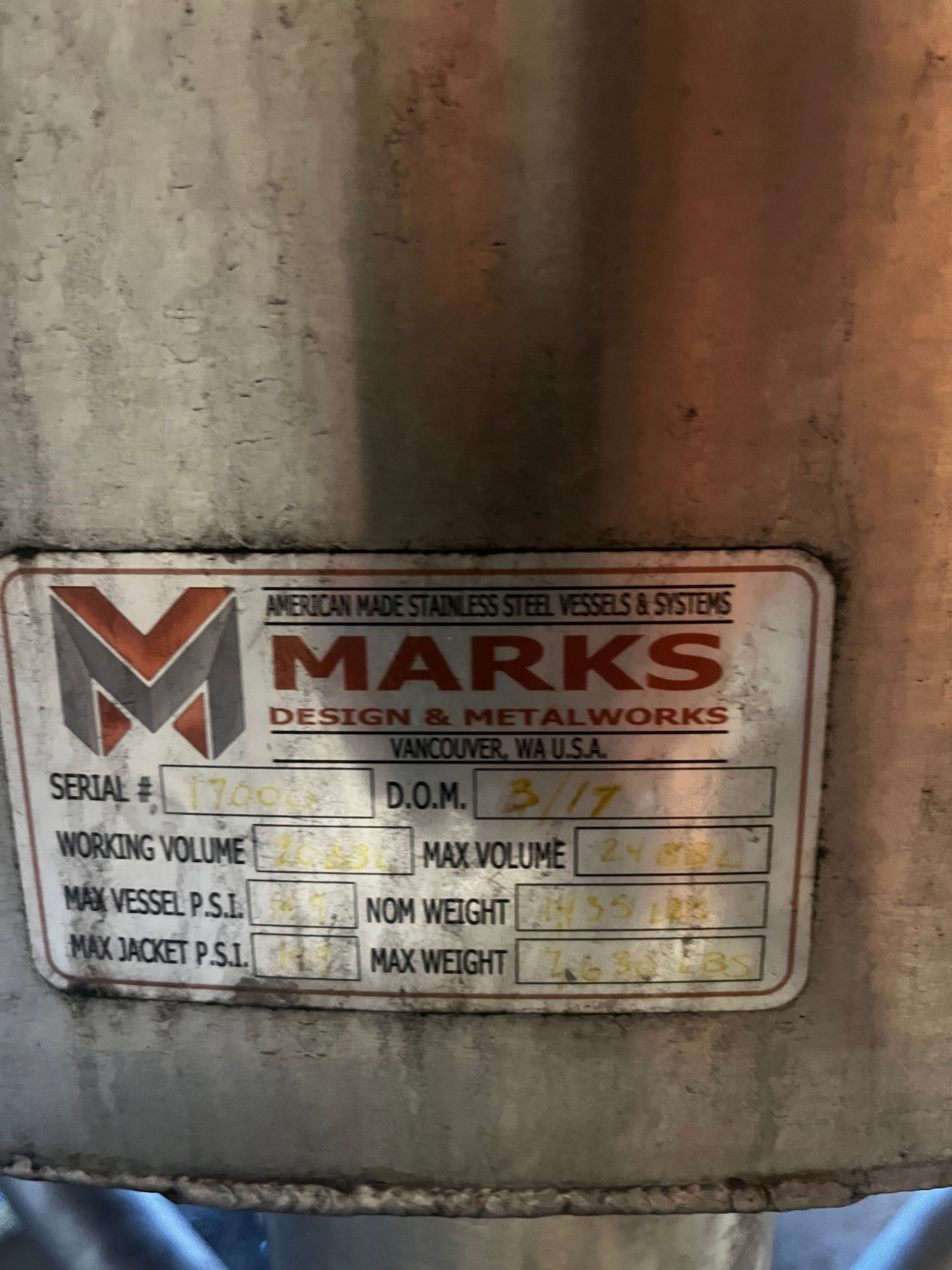 20bbl Marks Brite Tanks