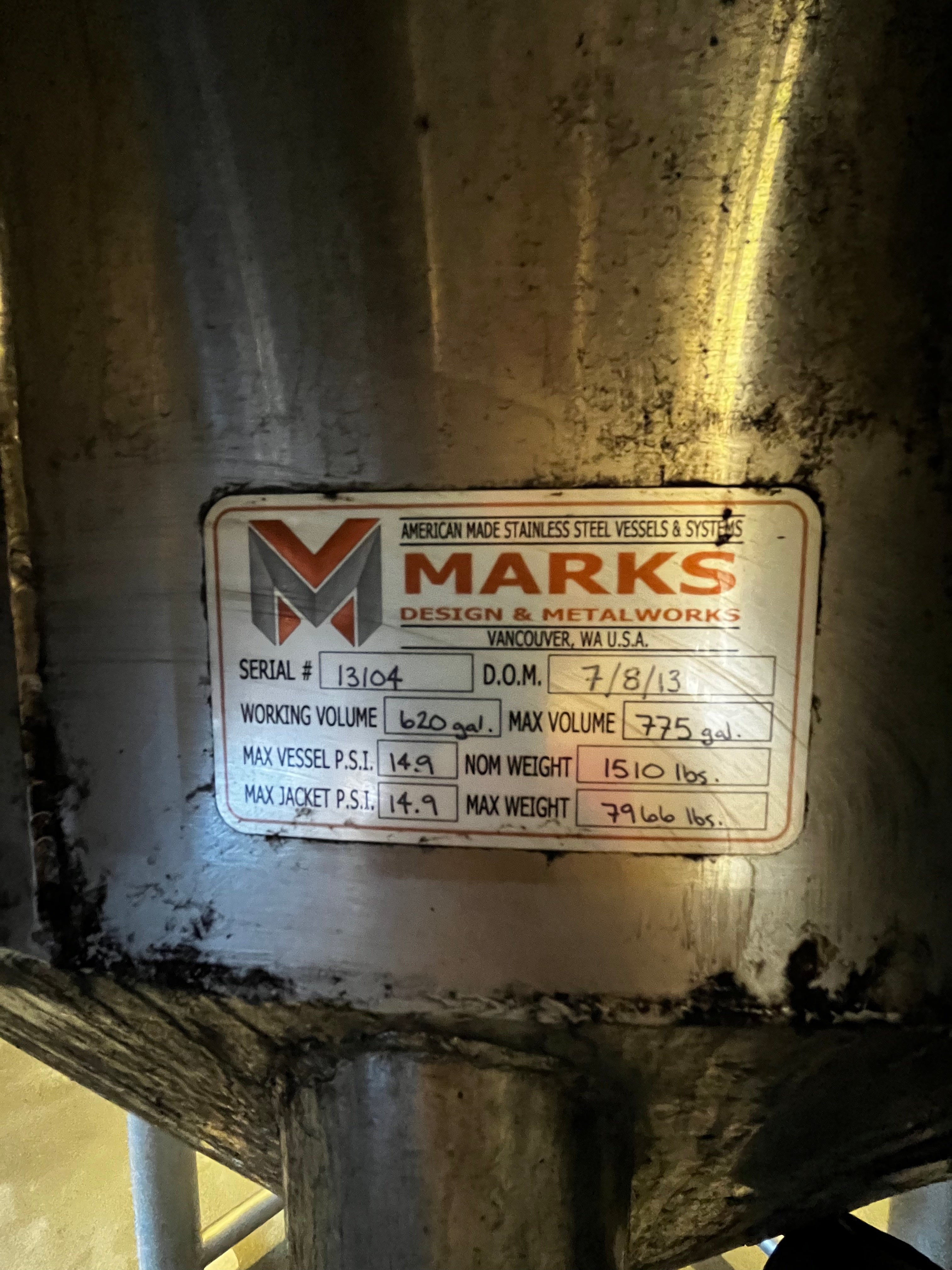 20bbl Marks Fermenters