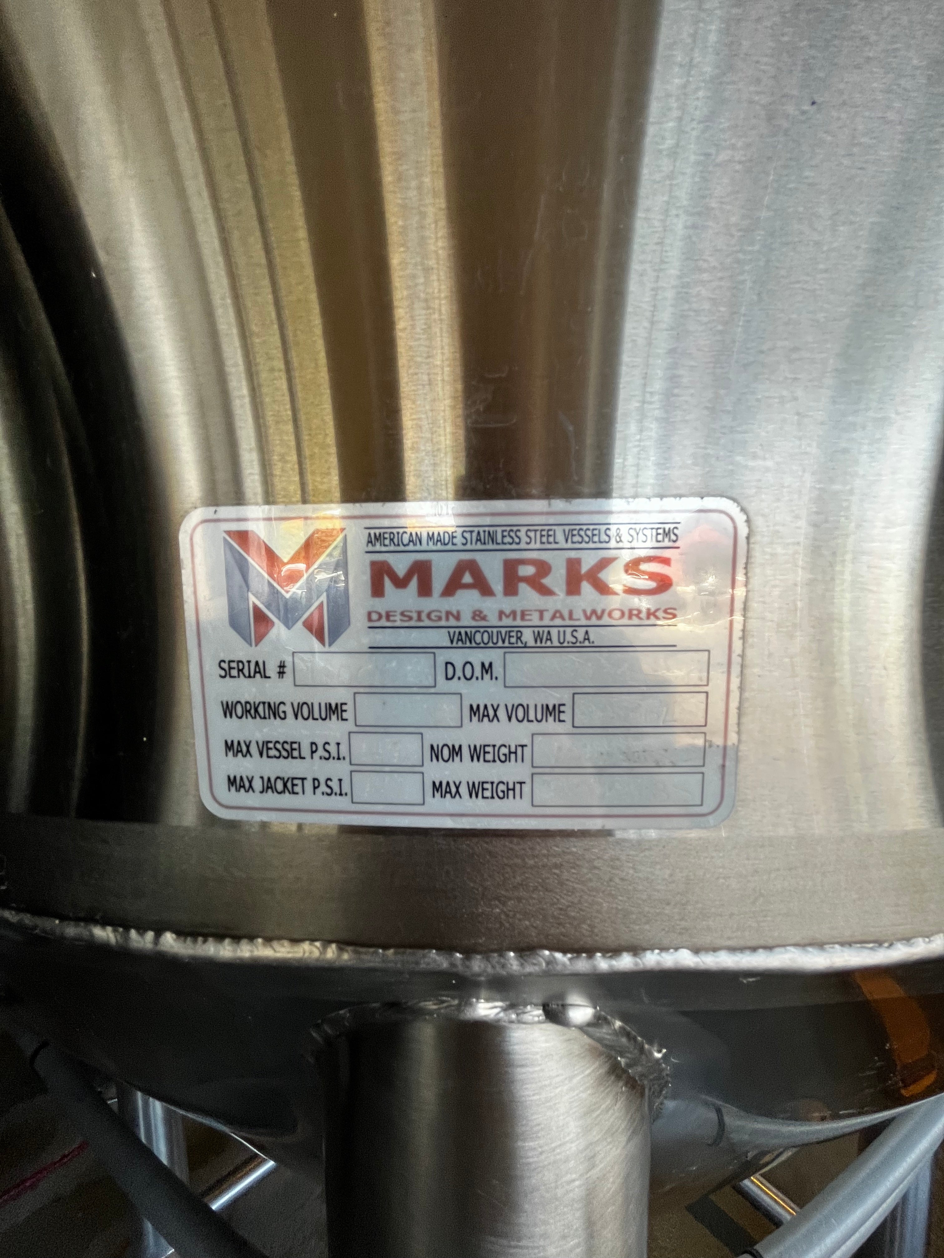20bbl Marks Fermenters