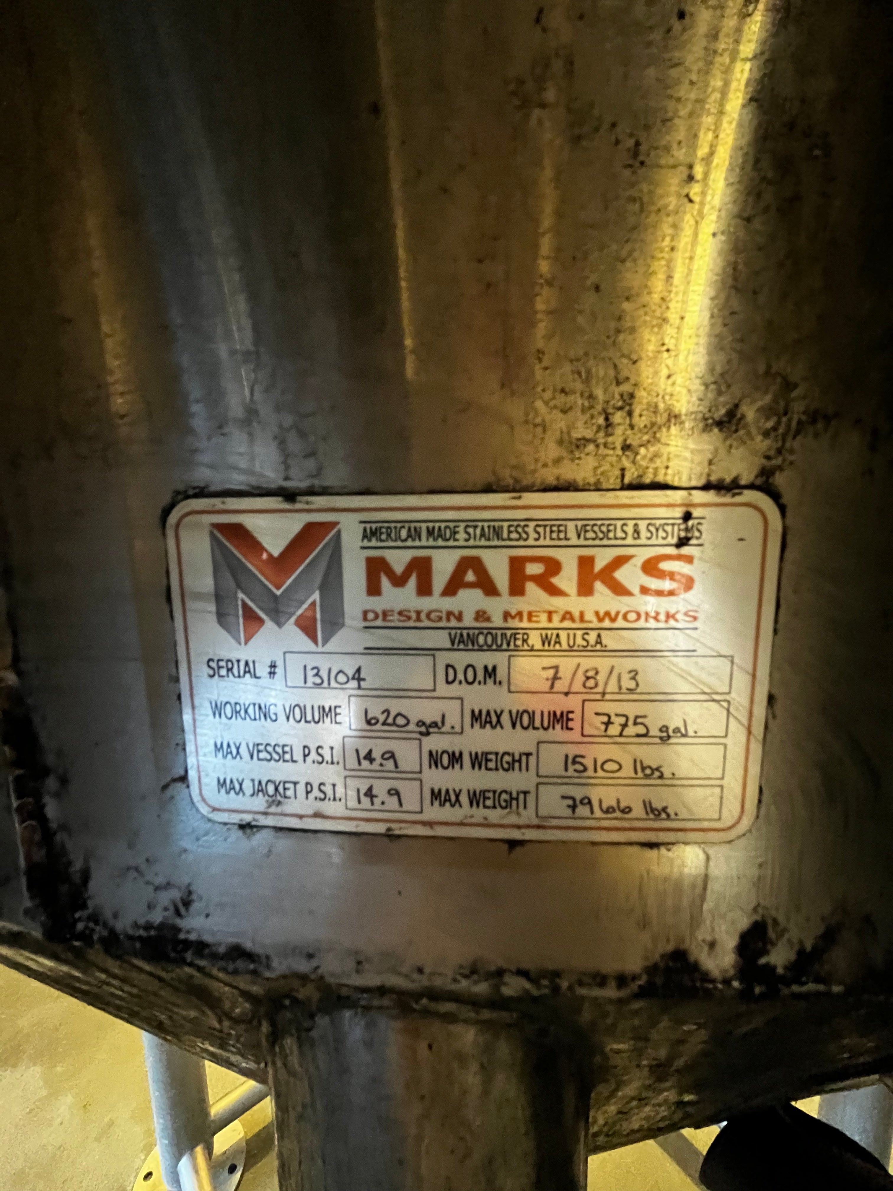 20bbl Marks Fermenters