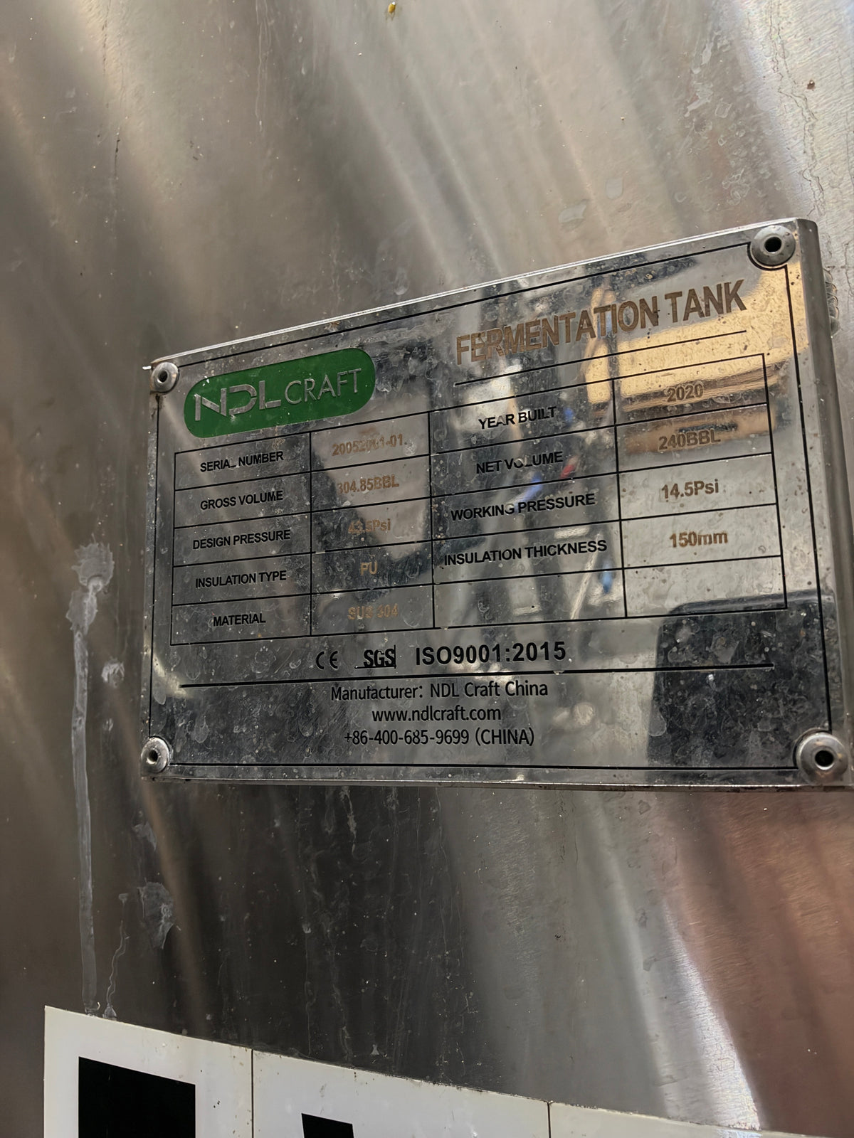 240bbl Fermenters