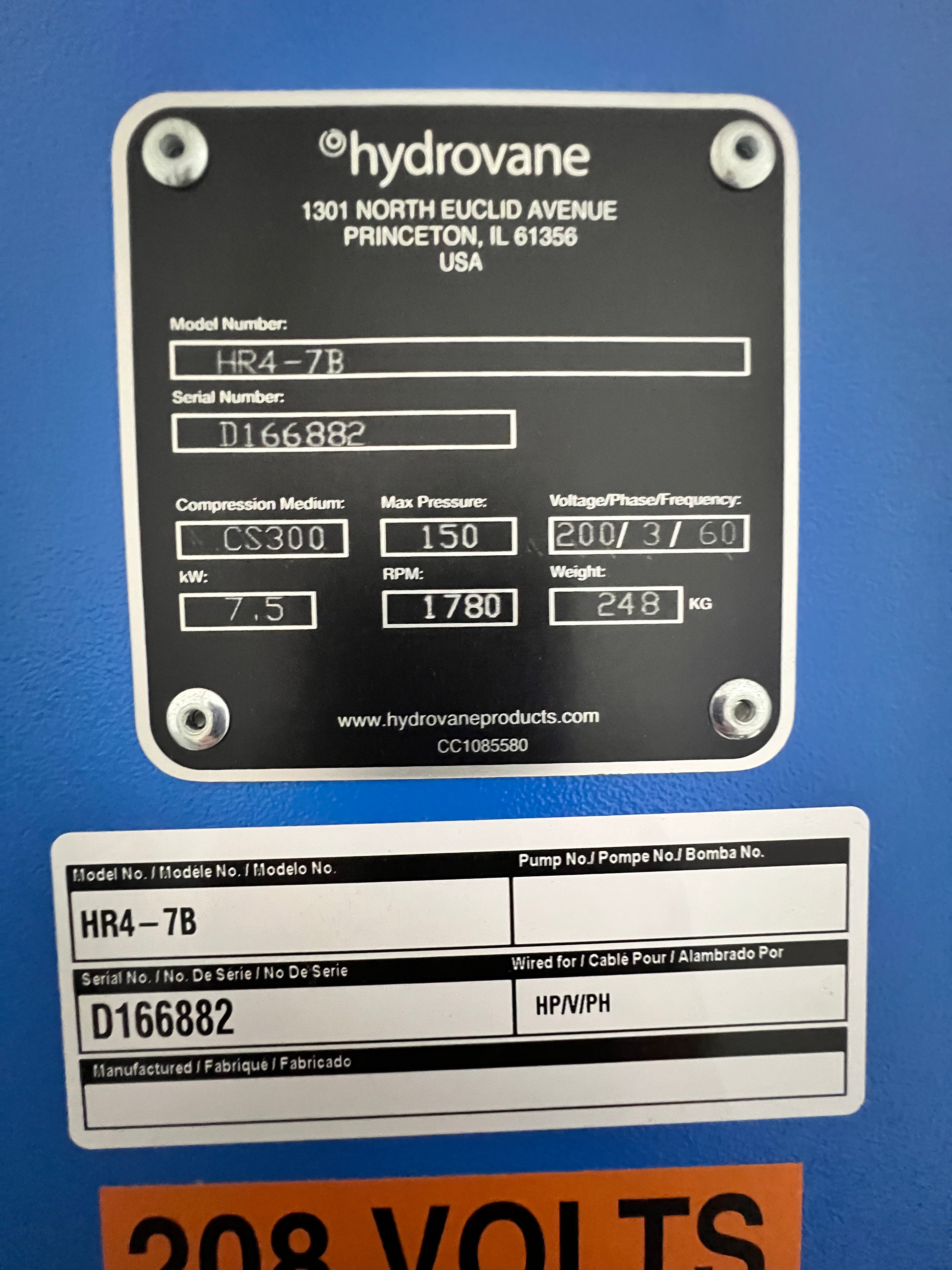 Hydrovane Rotary Air Compressor