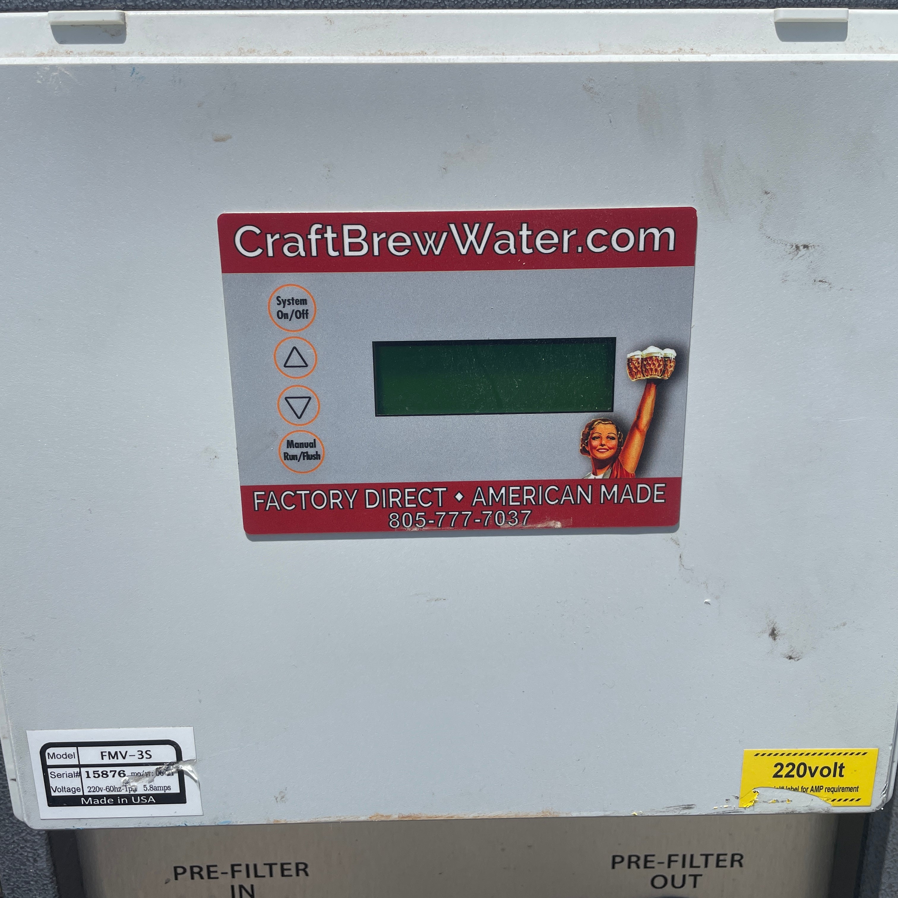 Craft Brew Water RO Skid
