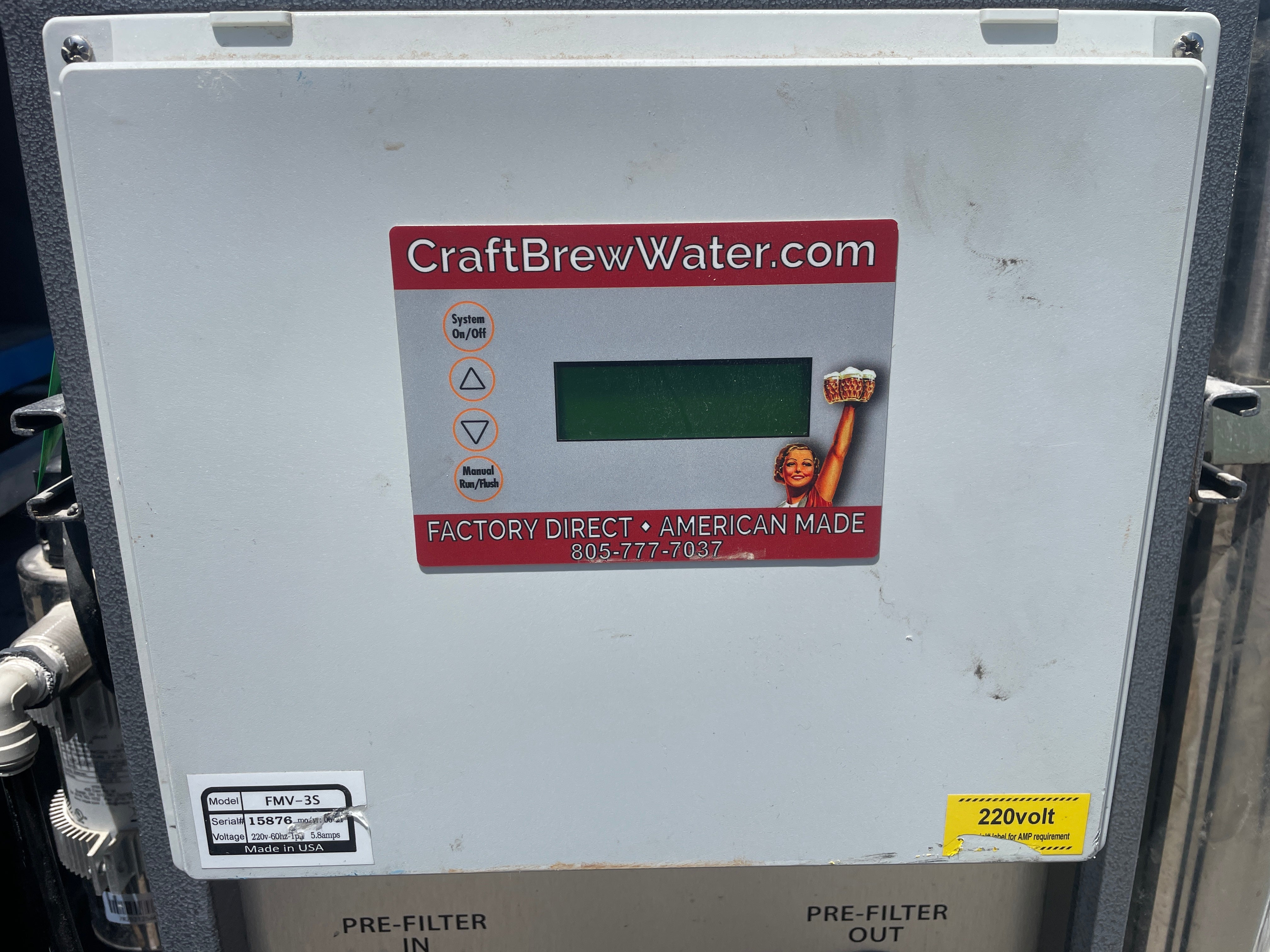 Craft Brew Water RO Skid