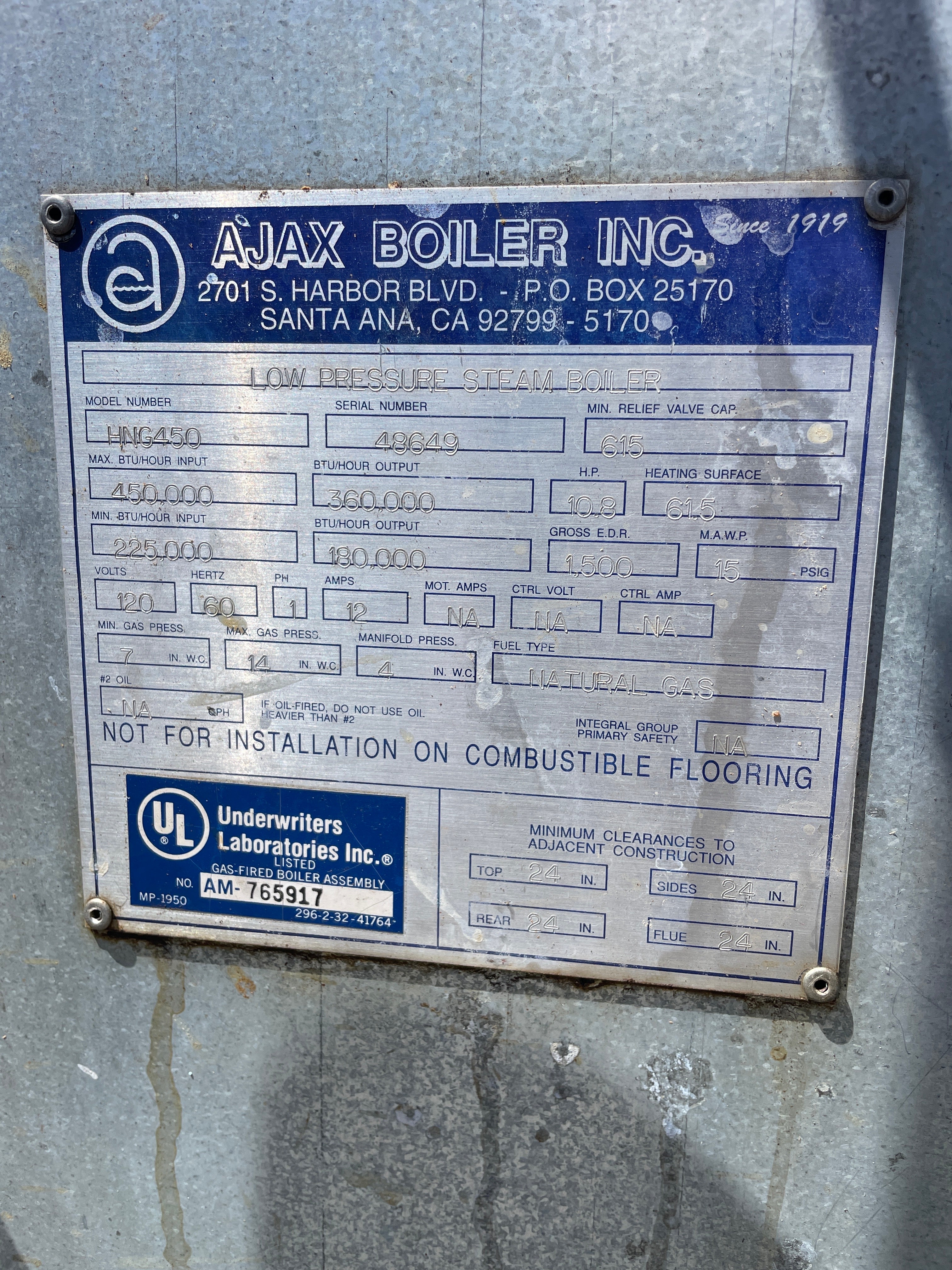 10hp Boiler