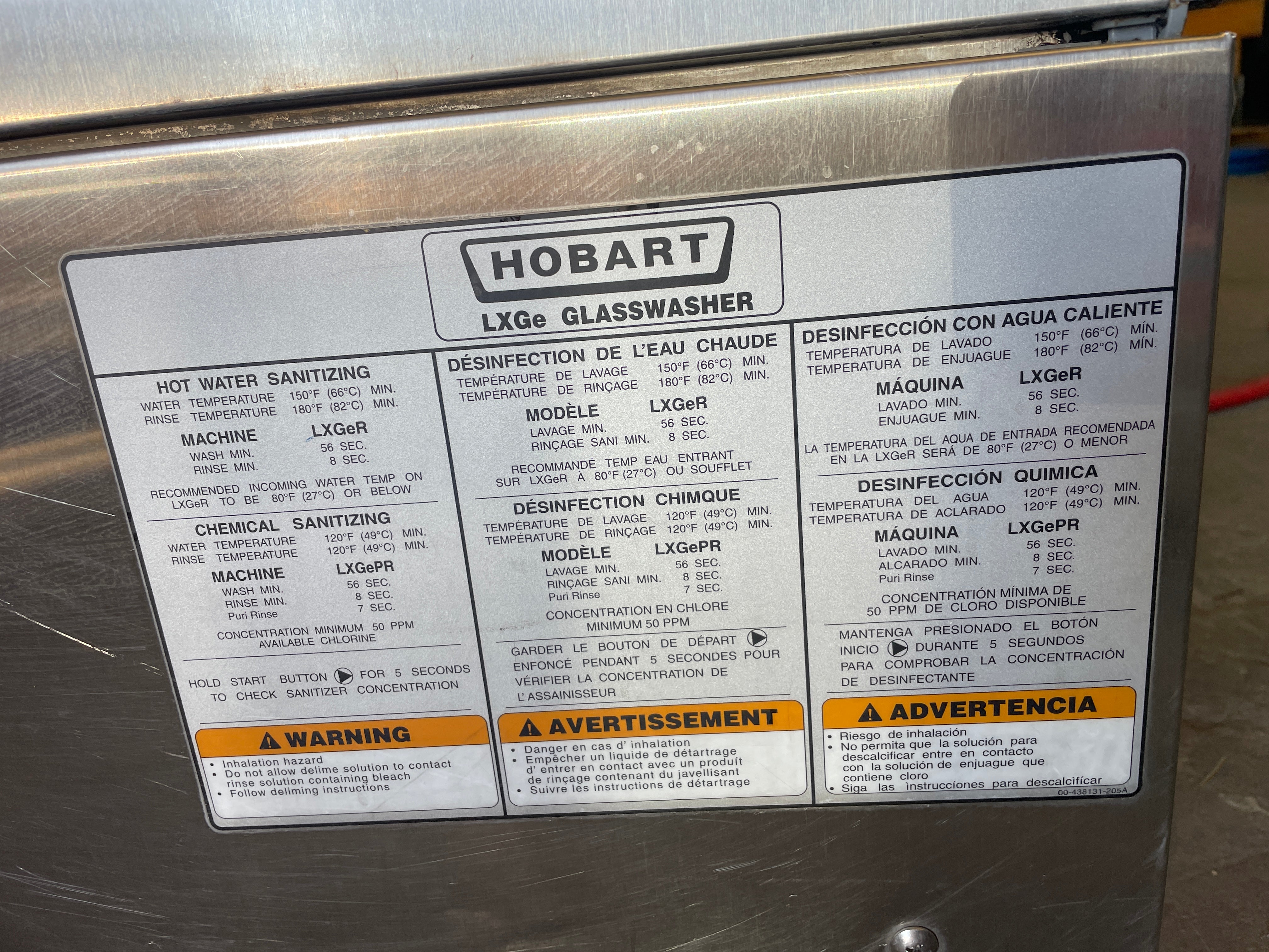 Hobart LXGe Glasswasher / Dishwasher