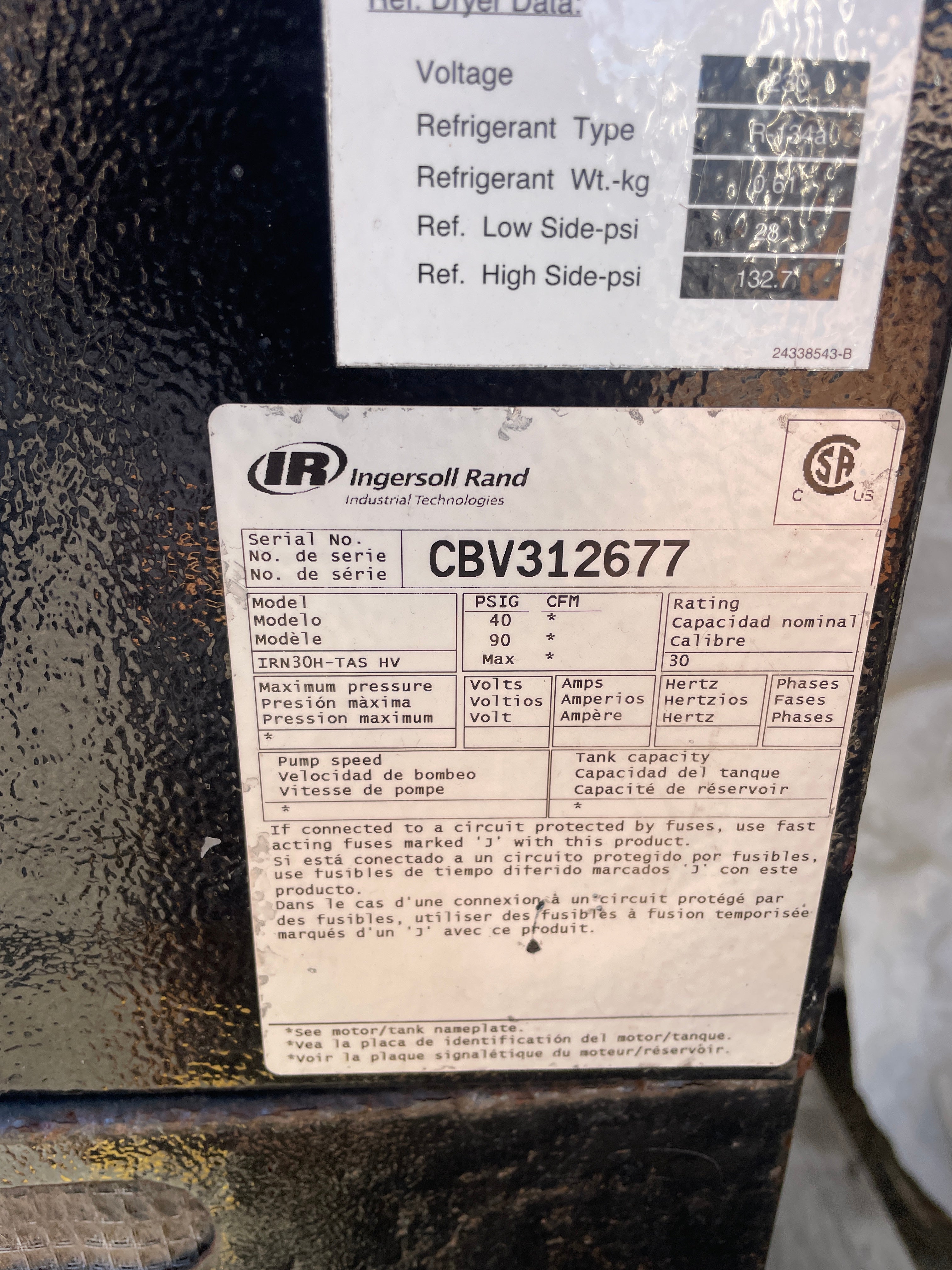 Rotary Ingersoll Rand Compressor