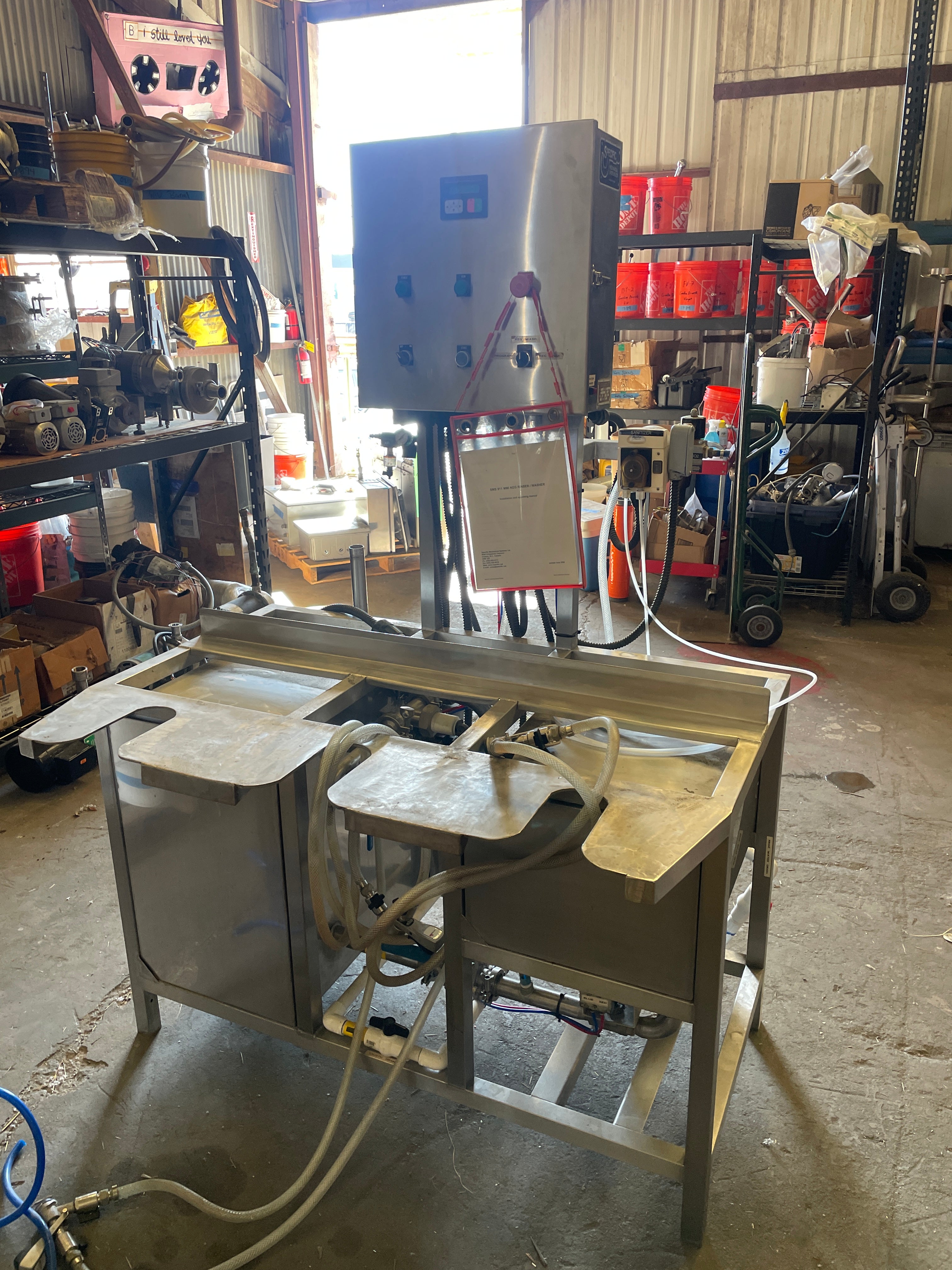Specific Mechanical 3-Head Keg Washer