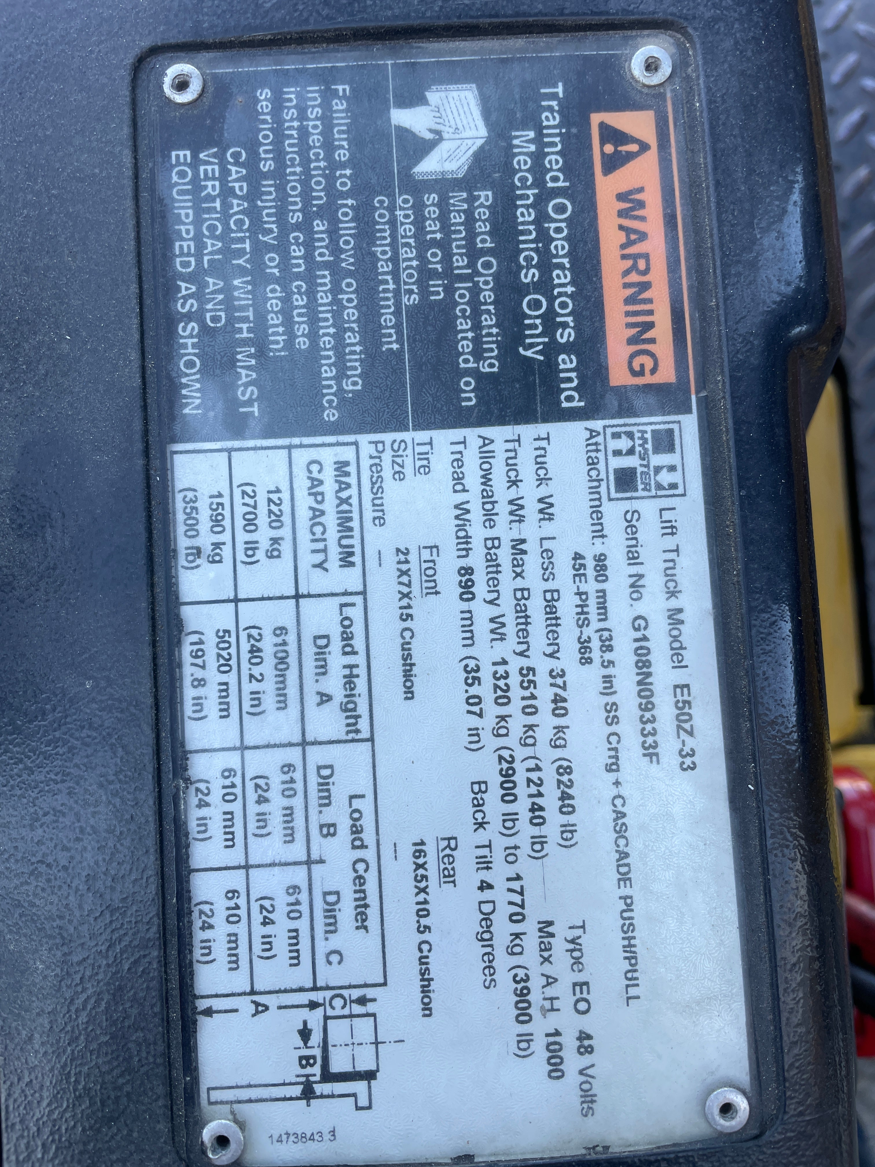 Hyster Electric Forklift