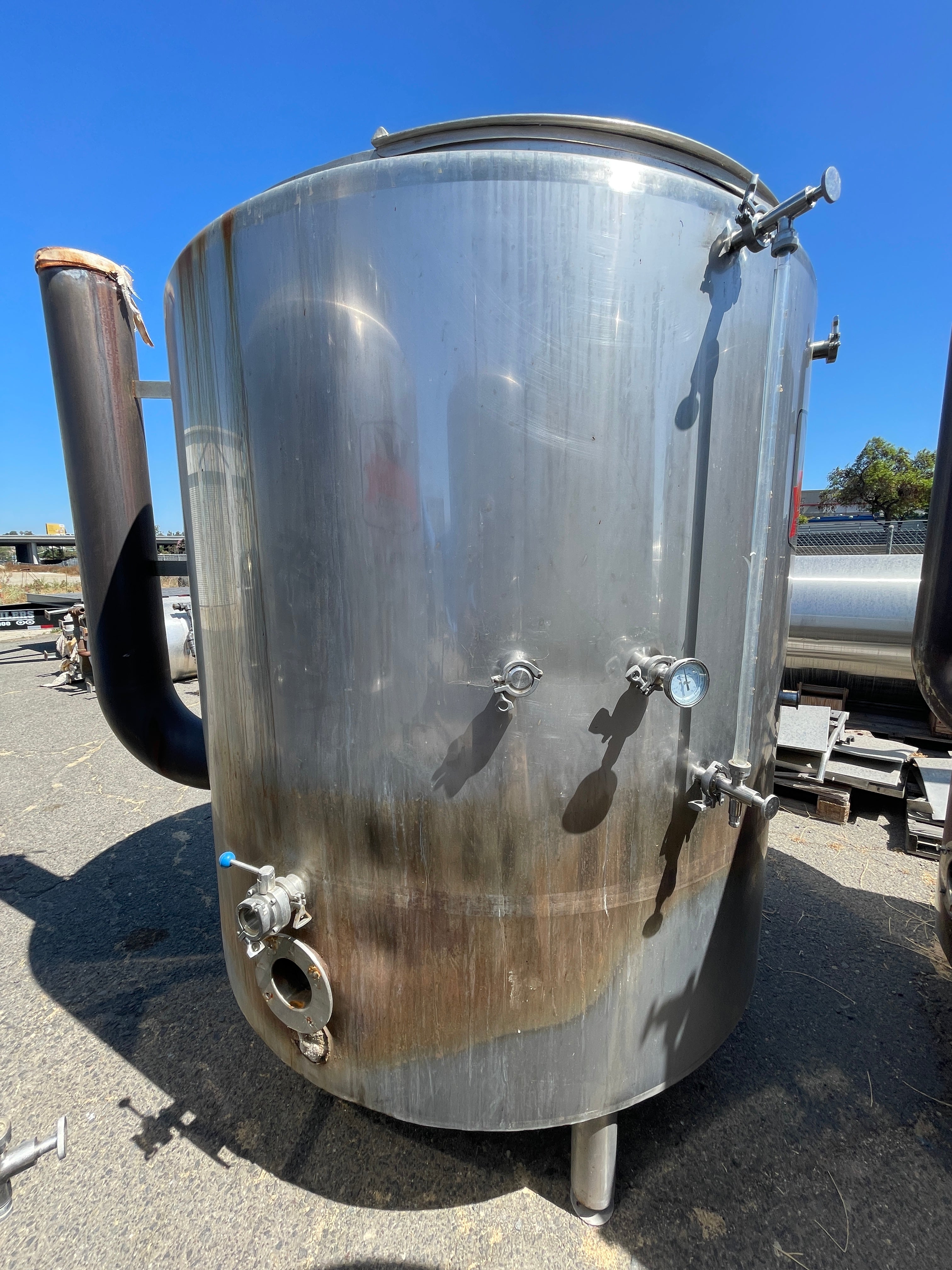 7 BBL Brew Kettle - with Heat Shields, Sloped Bottom (Direct Fire)