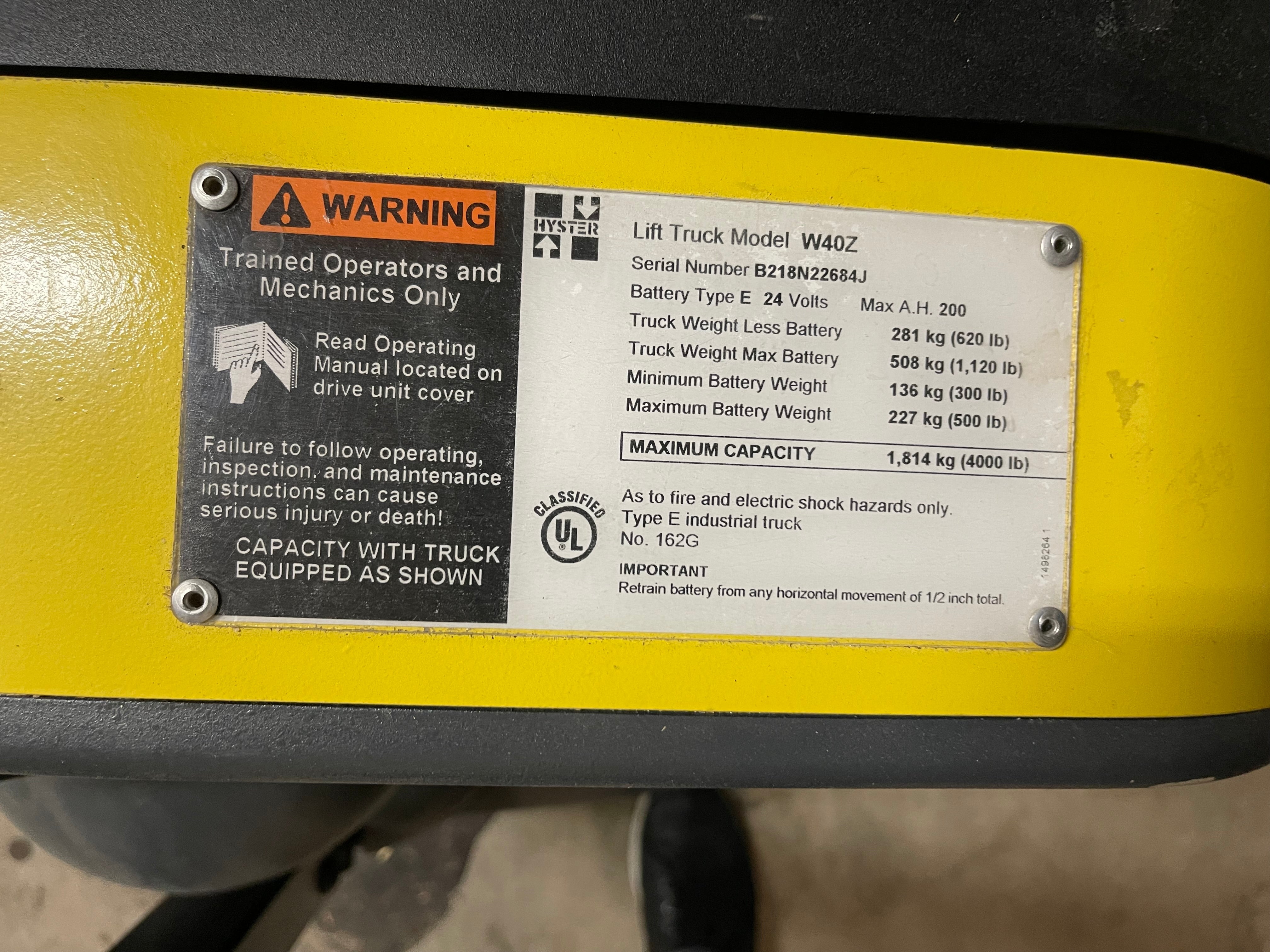 Hyster Electric Pallet Jack Beverage Equipment Traders